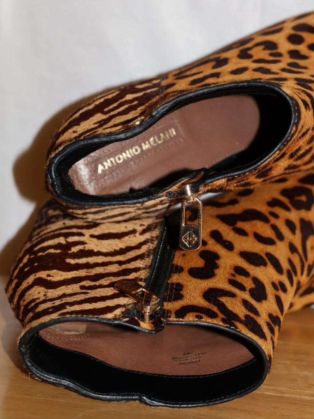 ANTONIO MELANI Shahn Leopard & Tiger Print Calf Hair Ankle Boots. 7M - Picture 10 of 16